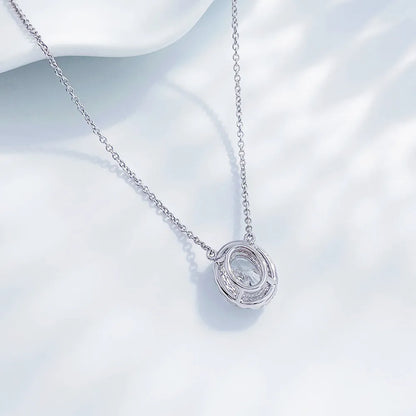 1.12 ct Celestial Oval-Cut Lab-Grown Diamond Necklace in PT950 Platinum