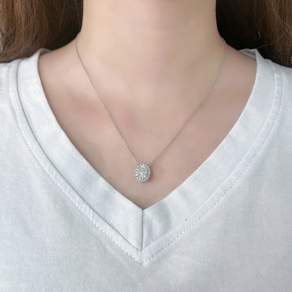 1.12 ct Celestial Oval-Cut Lab-Grown Diamond Necklace in PT950 Platinum