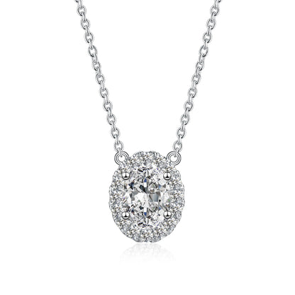 1.12 ct Celestial Oval-Cut Lab-Grown Diamond Necklace in PT950 Platinum