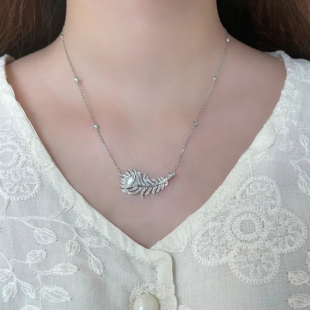 0.16 ct Statement Round-Cut Lab-Grown Diamond Necklace in PT950 Platinum