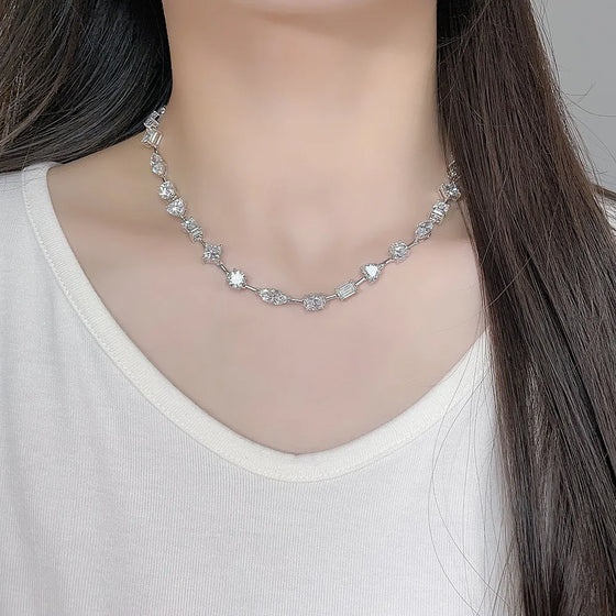 32.43 ctw Statement Mixed-Cut Lab-Grown Diamond Necklace in PT950 Platinum