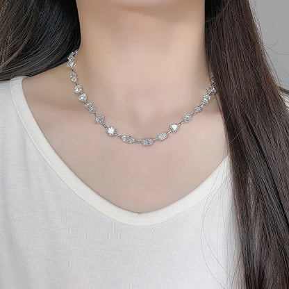 Statement Mixed-Cut Lab-Grown Diamond Necklace in PT950 Platinum