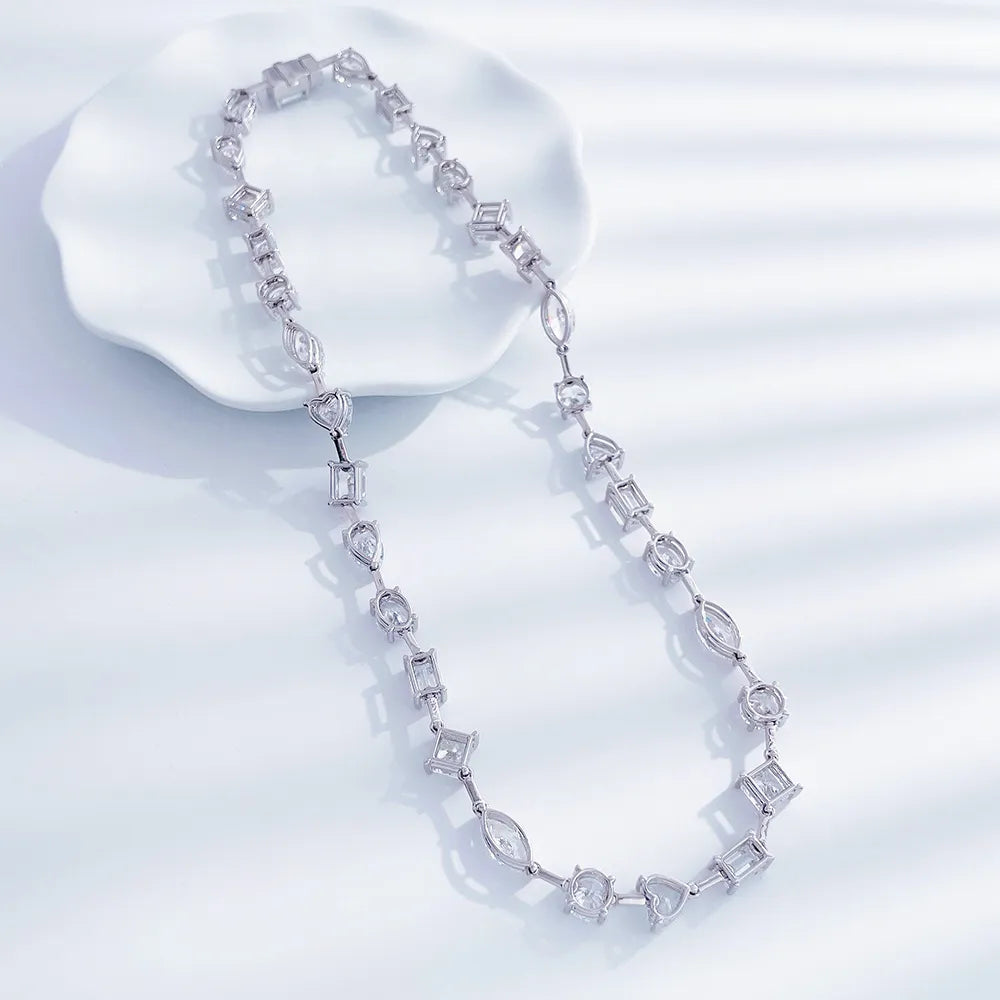 Statement Mixed-Cut Lab-Grown Diamond Necklace in PT950 Platinum
