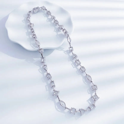 Statement Mixed-Cut Lab-Grown Diamond Necklace in PT950 Platinum