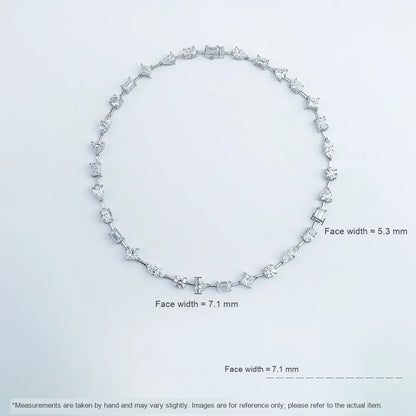 Statement Mixed-Cut Lab-Grown Diamond Necklace in PT950 Platinum