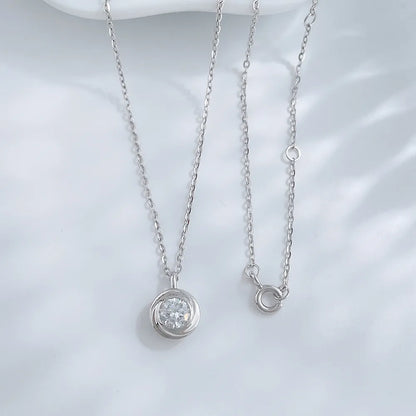 0.51 ct Celestial Adjustable Round-Cut Lab-Grown Diamond Necklace in 925 Sterling Silver