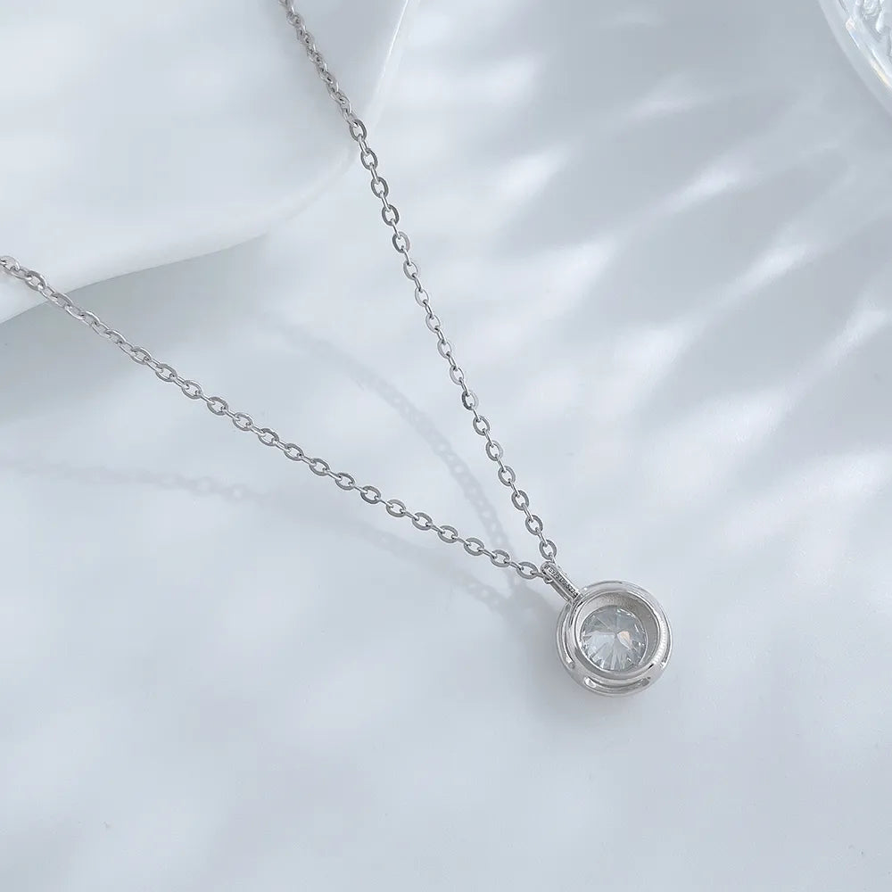 0.51 ct Celestial Adjustable Round-Cut Lab-Grown Diamond Necklace in 925 Sterling Silver