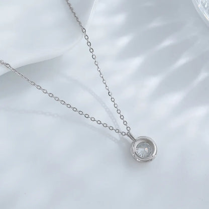 0.51 ct Celestial Adjustable Round-Cut Lab-Grown Diamond Necklace in 925 Sterling Silver