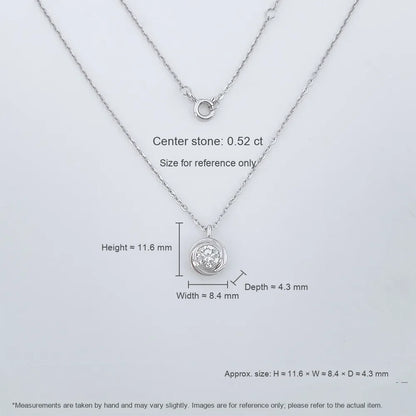 0.51 ct Celestial Adjustable Round-Cut Lab-Grown Diamond Necklace in 925 Sterling Silver
