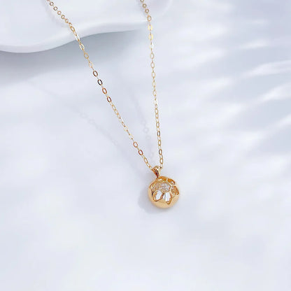 0.83 ct Celestial Round-Cut Lab-Grown Diamond Necklace in 18K Yellow Gold