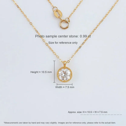 0.83 ct Celestial Round-Cut Lab-Grown Diamond Necklace in 18K Yellow Gold