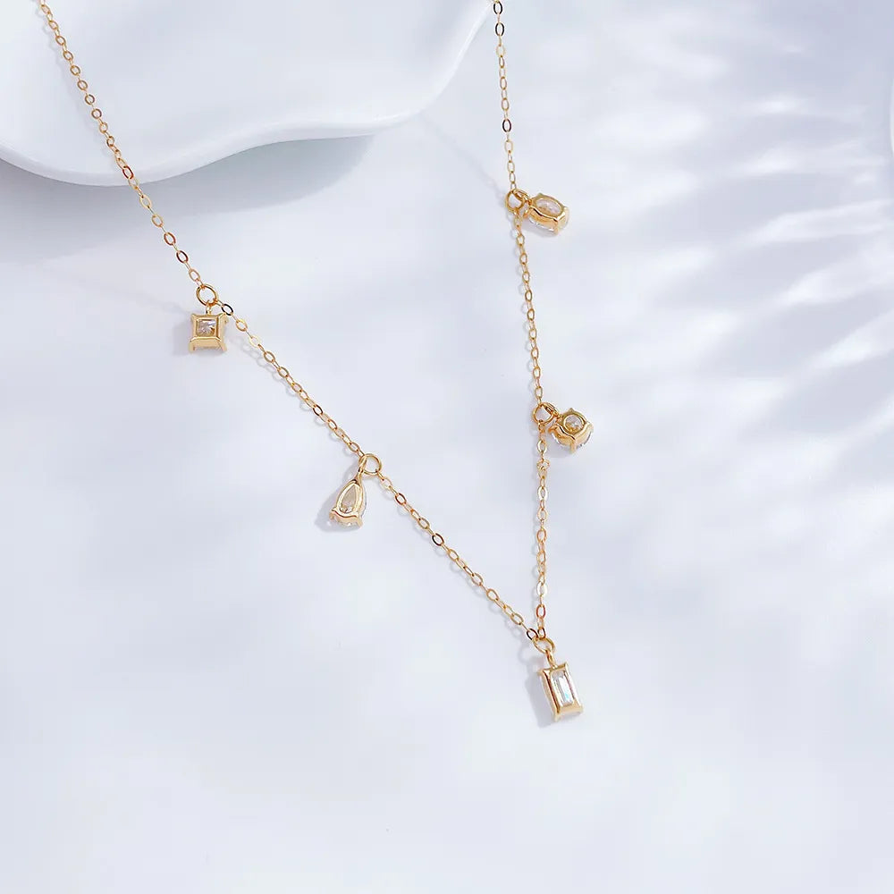 1.55 ctw Celestial Radiant-Cut Lab-Grown Diamond Necklace in 18K Yellow Gold