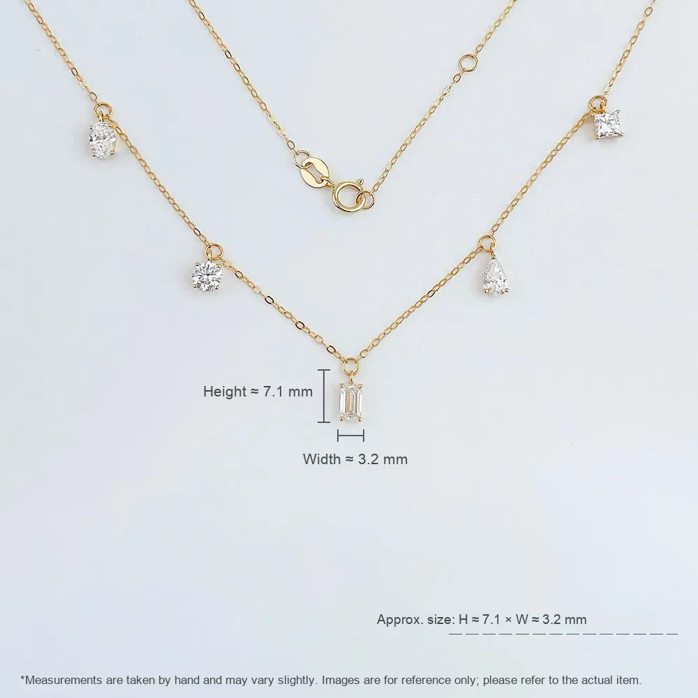 1.55 ctw Celestial Radiant-Cut Lab-Grown Diamond Necklace in 18K Yellow Gold