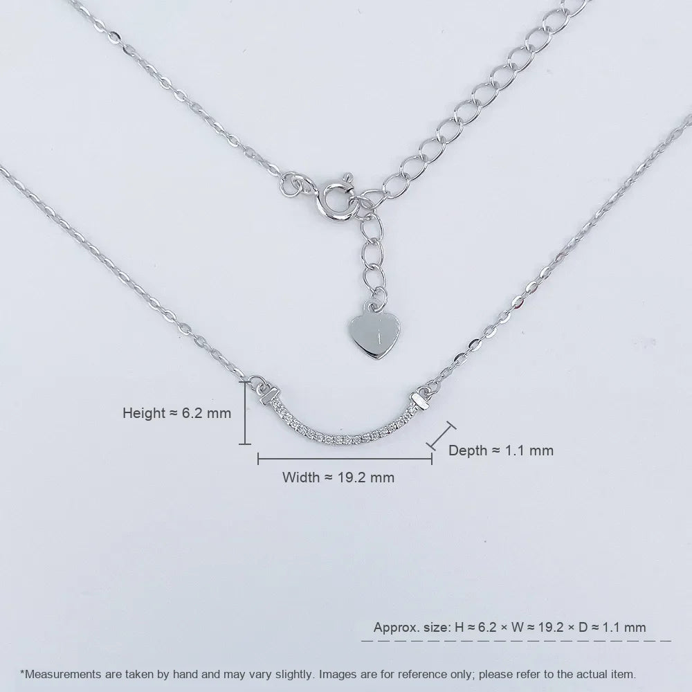 0.07 ctw Statement Adjustable Round-Cut Lab-Grown Diamond Necklace in 925 Sterling Silver
