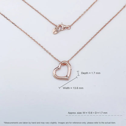 0.01 ct Minimalist Round-Cut Lab-Grown Diamond Necklace in 925 Sterling Silver – APYN0078-S