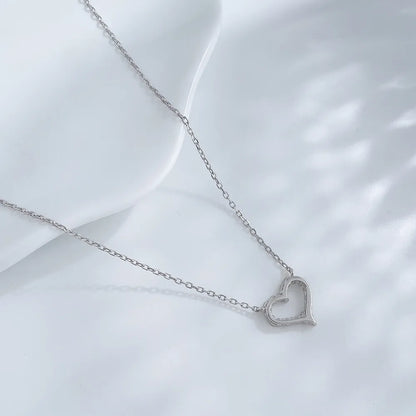 0.3 ctw Celestial Adjustable Heart-Cut Lab-Grown Diamond Necklace in 925 Sterling Silver