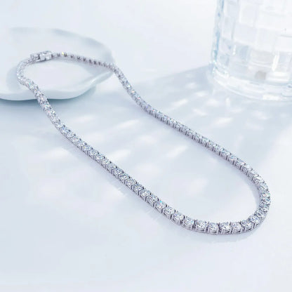 26.66 ctw Statement Round-Cut Lab-Grown Diamond Necklace in 18K White Gold – APYN0084-W