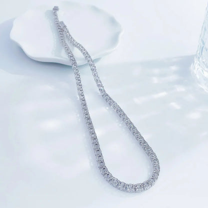 26.66 ctw Statement Round-Cut Lab-Grown Diamond Necklace in 18K White Gold – APYN0084-W