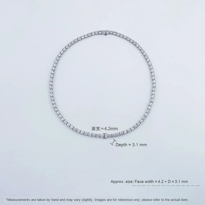 26.66 ctw Statement Round-Cut Lab-Grown Diamond Necklace in 18K White Gold – APYN0084-W