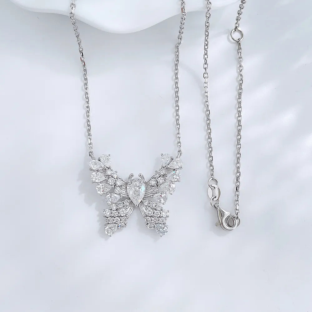 0.61 ct Butterfly Mixed-Cut Lab-Grown Diamond Necklace in PT950 Platinum – APYN0090-PT