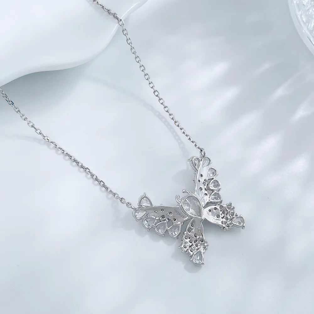 0.61 ct Butterfly Mixed-Cut Lab-Grown Diamond Necklace in PT950 Platinum – APYN0090-PT