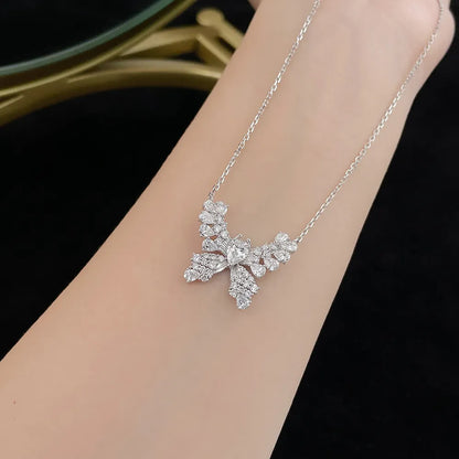 0.61 ct Butterfly Mixed-Cut Lab-Grown Diamond Necklace in PT950 Platinum – APYN0090-PT