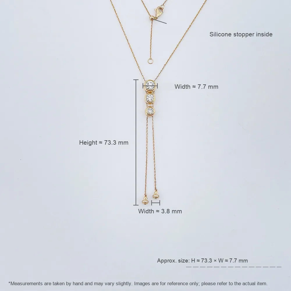 0.54 ct Cluster Round-Cut Lab-Grown Diamond Necklace in 18K Yellow Gold