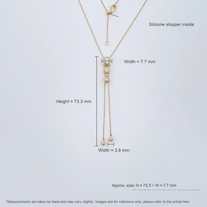 0.54 ct Cluster Round-Cut Lab-Grown Diamond Necklace in 18K Yellow Gold