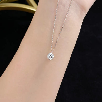 1.06 ct Celestial Adjustable Round-Cut Lab-Grown Diamond Necklace in PT950 Platinum – APYN0100-PT