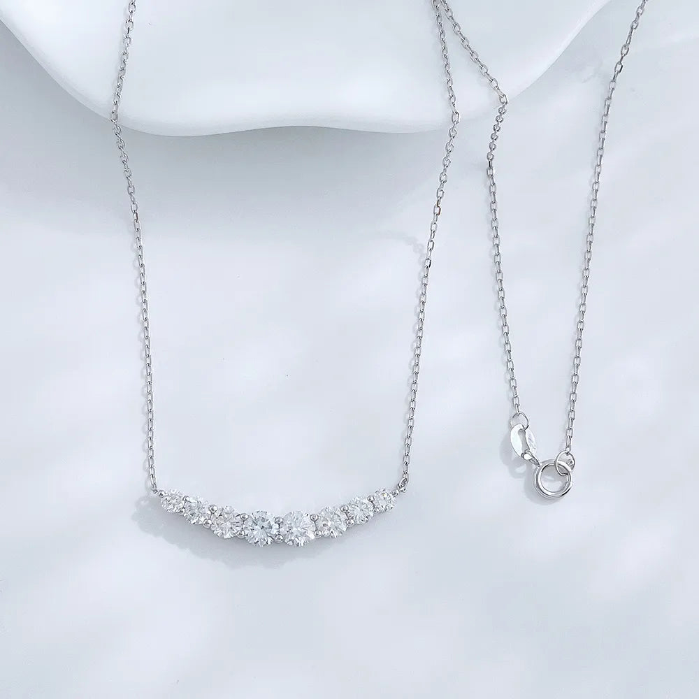 1.1 ctw Round-Cut Lab-Grown Diamond Necklace in 18K White Gold – APYN0104-W
