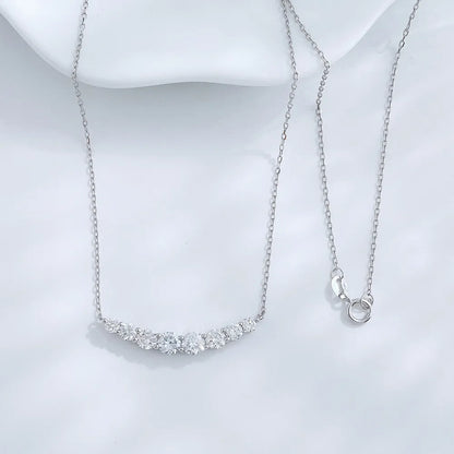 1.1 ctw Round-Cut Lab-Grown Diamond Necklace in 18K White Gold – APYN0104-W
