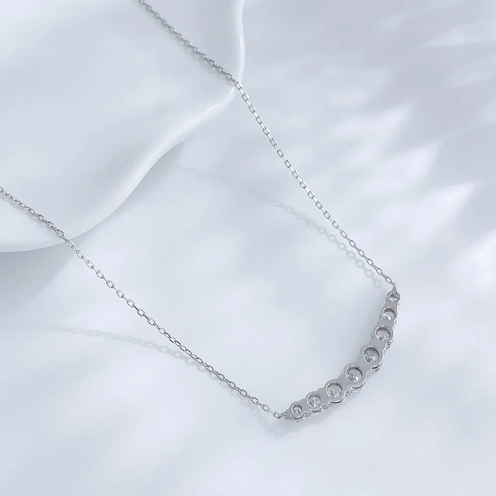 1.1 ctw Round-Cut Lab-Grown Diamond Necklace in 18K White Gold – APYN0104-W