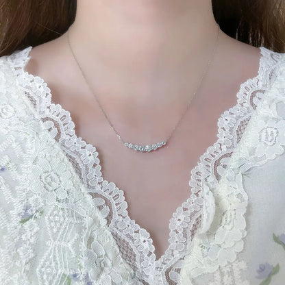 1.1 ctw Round-Cut Lab-Grown Diamond Necklace in 18K White Gold – APYN0104-W
