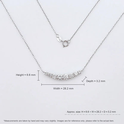 1.1 ctw Round-Cut Lab-Grown Diamond Necklace in 18K White Gold – APYN0104-W