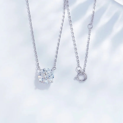 1.58 ct Minimalist Princess-Cut Lab-Grown Diamond Necklace in PT950 Platinum – APYN0105-PT
