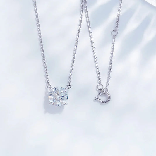 1.58 ct Minimalist Princess-Cut Lab-Grown Diamond Necklace in PT950 Platinum – APYN0105-PT