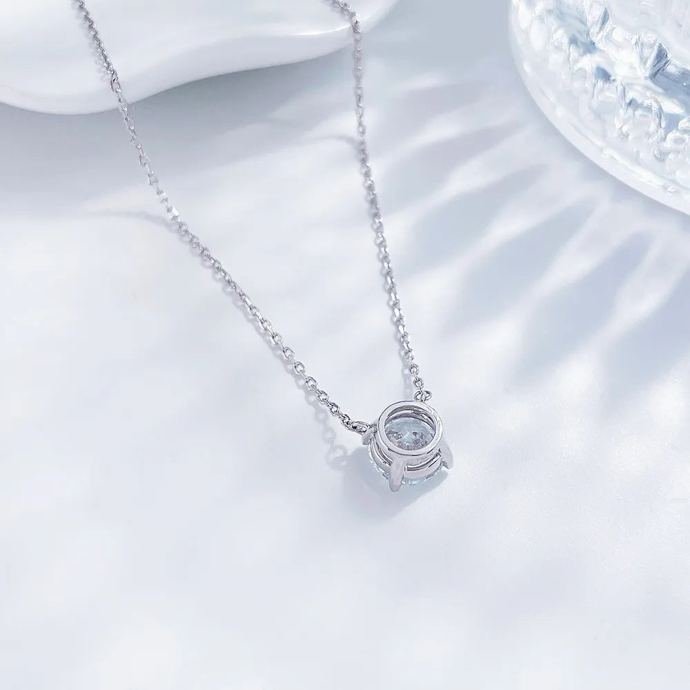1.58 ct Minimalist Princess-Cut Lab-Grown Diamond Necklace in PT950 Platinum – APYN0105-PT