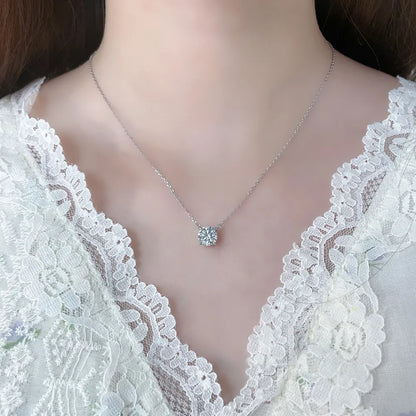 1.58 ct Minimalist Princess-Cut Lab-Grown Diamond Necklace in PT950 Platinum – APYN0105-PT