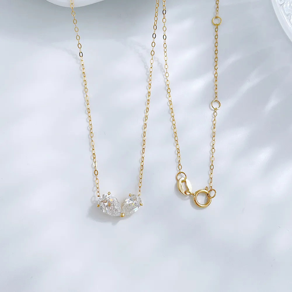 0.79 ct Minimalist Adjustable Round-Cut Lab-Grown Diamond Necklace in 18K Yellow Gold – APYN0123-Y