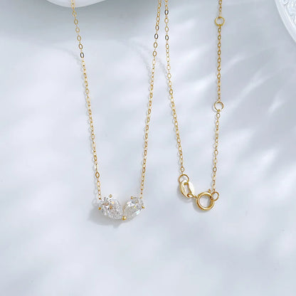 0.79 ct Minimalist Adjustable Round-Cut Lab-Grown Diamond Necklace in 18K Yellow Gold – APYN0123-Y