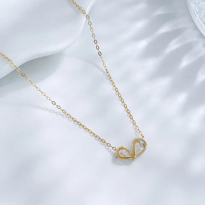0.79 ct Minimalist Adjustable Round-Cut Lab-Grown Diamond Necklace in 18K Yellow Gold – APYN0123-Y