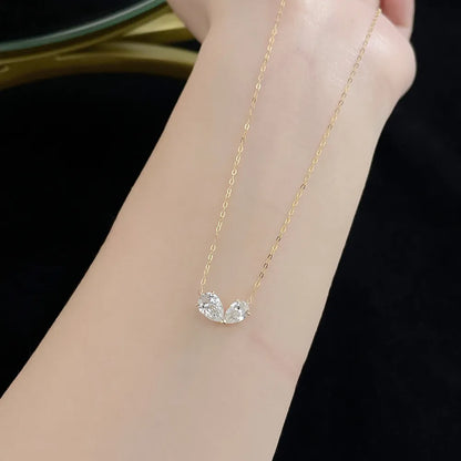 0.79 ct Minimalist Adjustable Round-Cut Lab-Grown Diamond Necklace in 18K Yellow Gold – APYN0123-Y