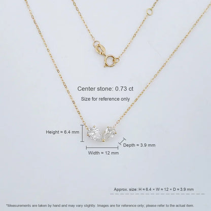 0.79 ct Minimalist Adjustable Round-Cut Lab-Grown Diamond Necklace in 18K Yellow Gold – APYN0123-Y