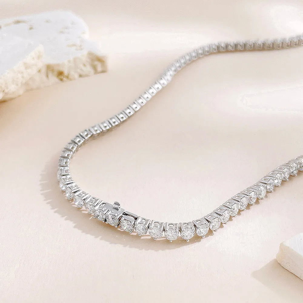 21.94 ctw Celestial Pear-Cut Lab-Grown Diamond Necklace in 18K White Gold – APYN0128-W