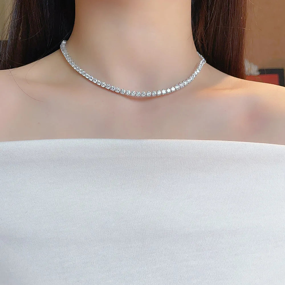 21.94 ctw Celestial Pear-Cut Lab-Grown Diamond Necklace in 18K White Gold – APYN0128-W