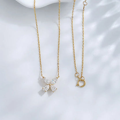 0.55 ctw Butterfly Adjustable Mixed-Cut Lab-Grown Diamond Necklace in 18K Yellow Gold