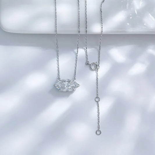 3.12 ct Celestial Adjustable Marquise-Cut Lab-Grown Diamond Necklace in PT950 Platinum