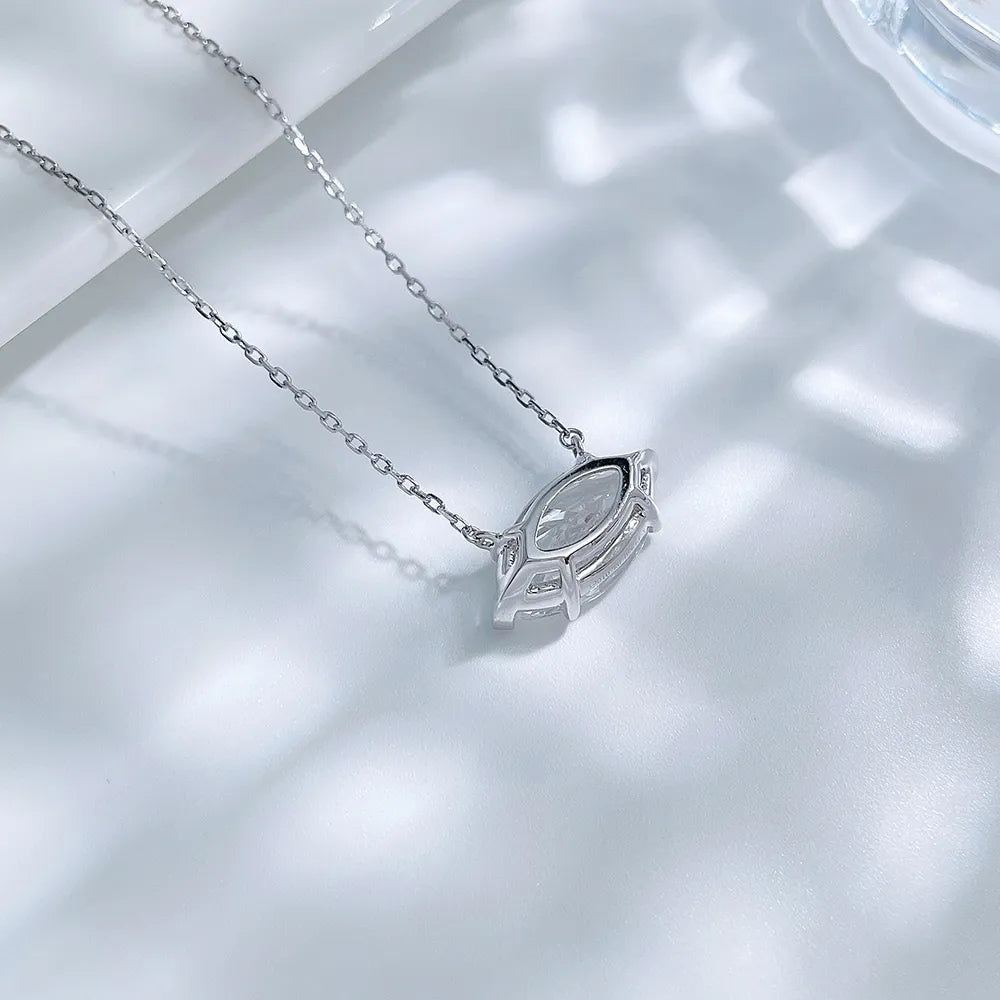 3.12 ct Celestial Adjustable Marquise-Cut Lab-Grown Diamond Necklace in PT950 Platinum