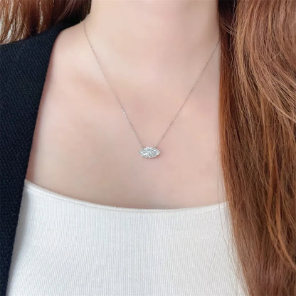 3.12 ct Celestial Adjustable Marquise-Cut Lab-Grown Diamond Necklace in PT950 Platinum
