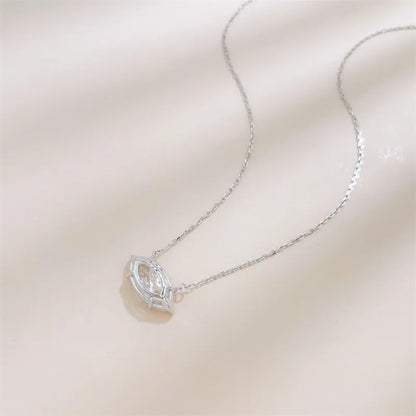 3.03 ct Minimalist Marquise-Cut Lab-Grown Diamond Necklace in 18K White Gold